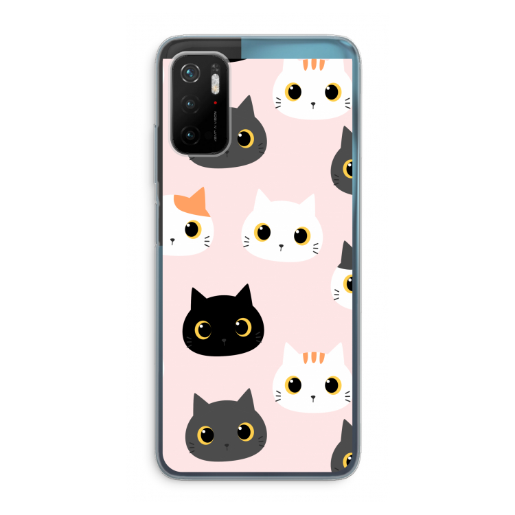 Katten: Xiaomi Poco M3 Pro 5G Transparant Hoesje