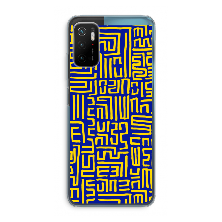Majorelle Blue Print: Xiaomi Poco M3 Pro 5G Transparant Hoesje