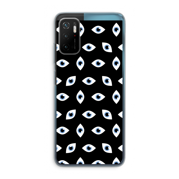 Eyes pattern: Xiaomi Poco M3 Pro 5G Transparant Hoesje