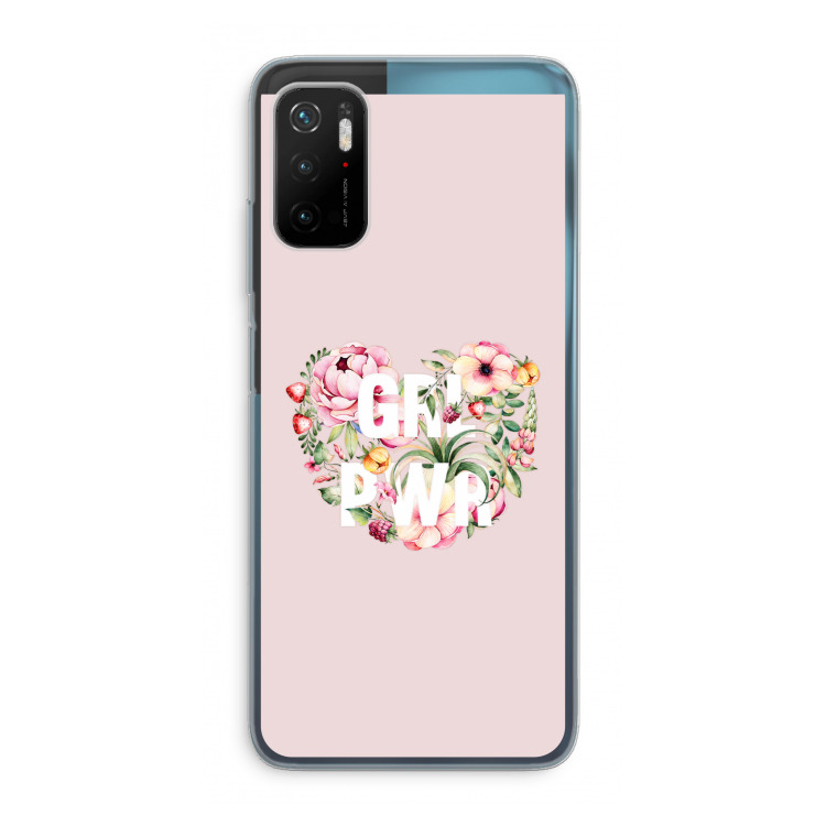 GRL PWR Flower: Xiaomi Poco M3 Pro 5G Transparant Hoesje