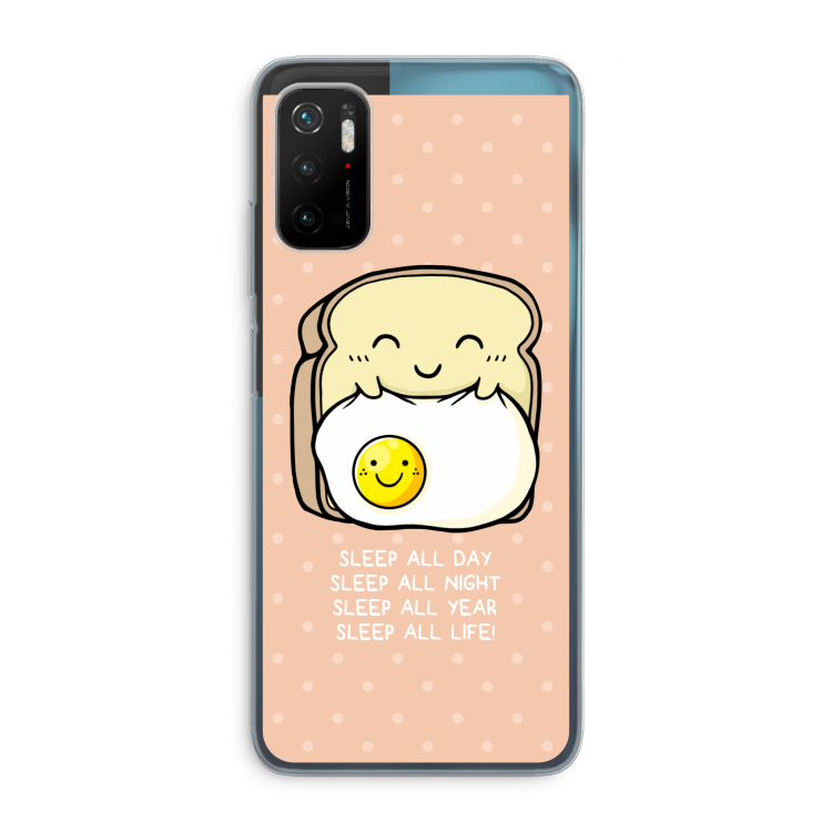 Sleep All Day: Xiaomi Poco M3 Pro 5G Transparant Hoesje