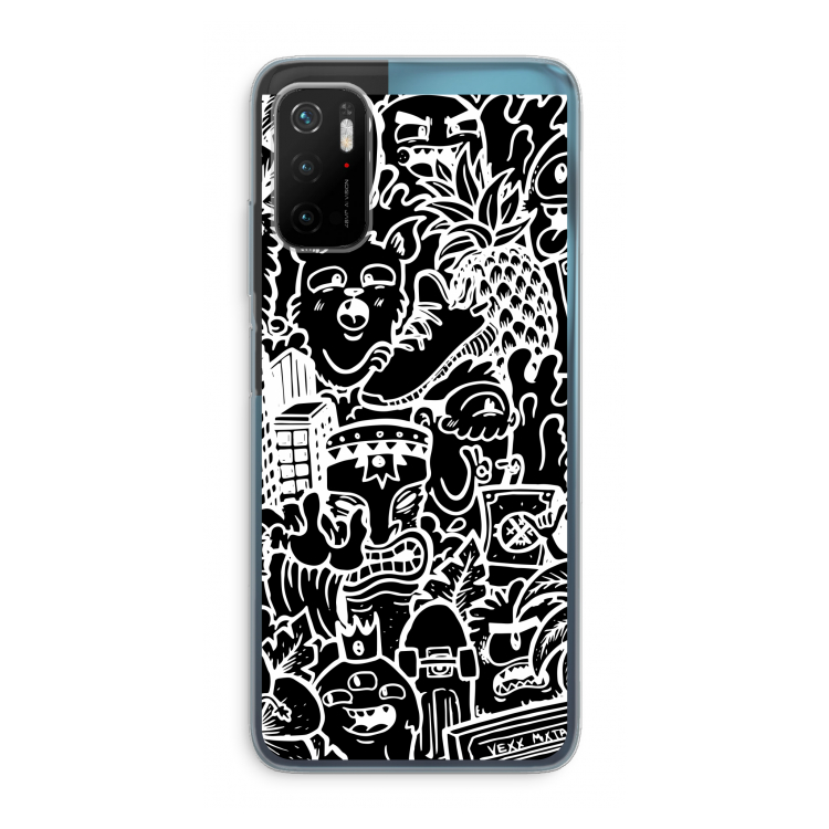 Vexx Black Mixtape: Xiaomi Poco M3 Pro 5G Transparant Hoesje