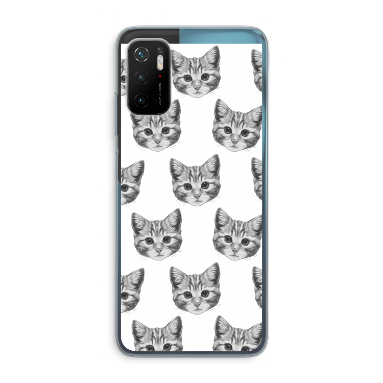 Kitten: Xiaomi Poco M3 Pro 5G Transparant Hoesje