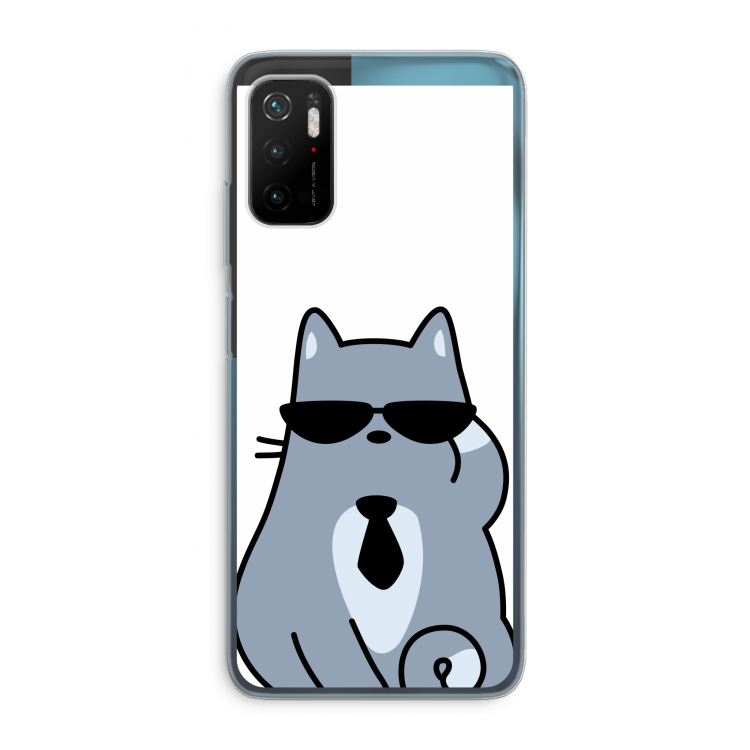 Cool cat: Xiaomi Poco M3 Pro 5G Transparant Hoesje