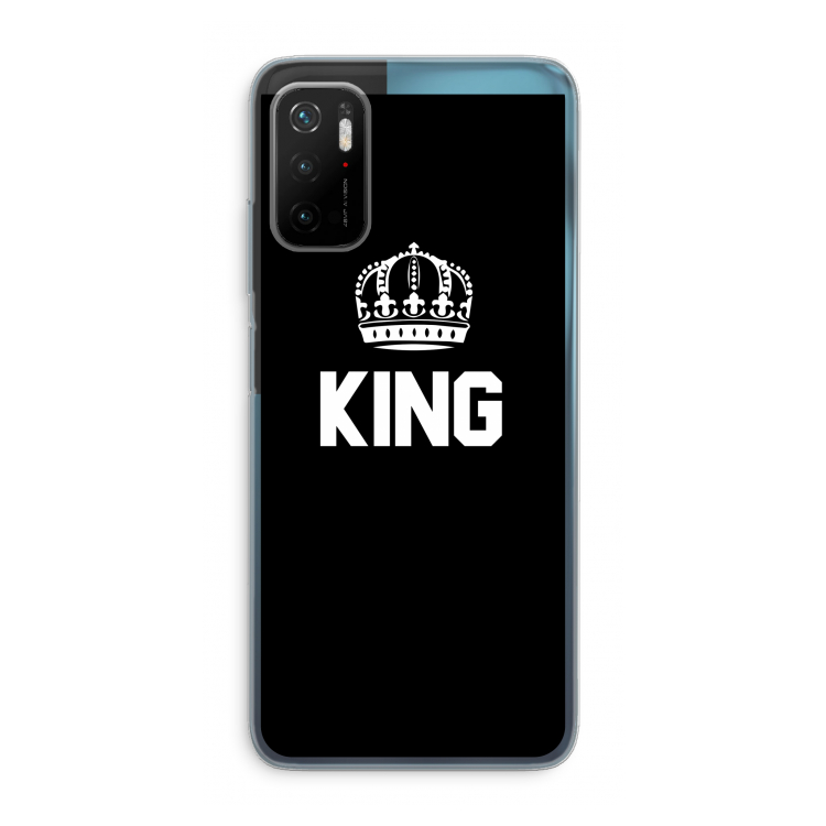 King zwart: Xiaomi Poco M3 Pro 5G Transparant Hoesje