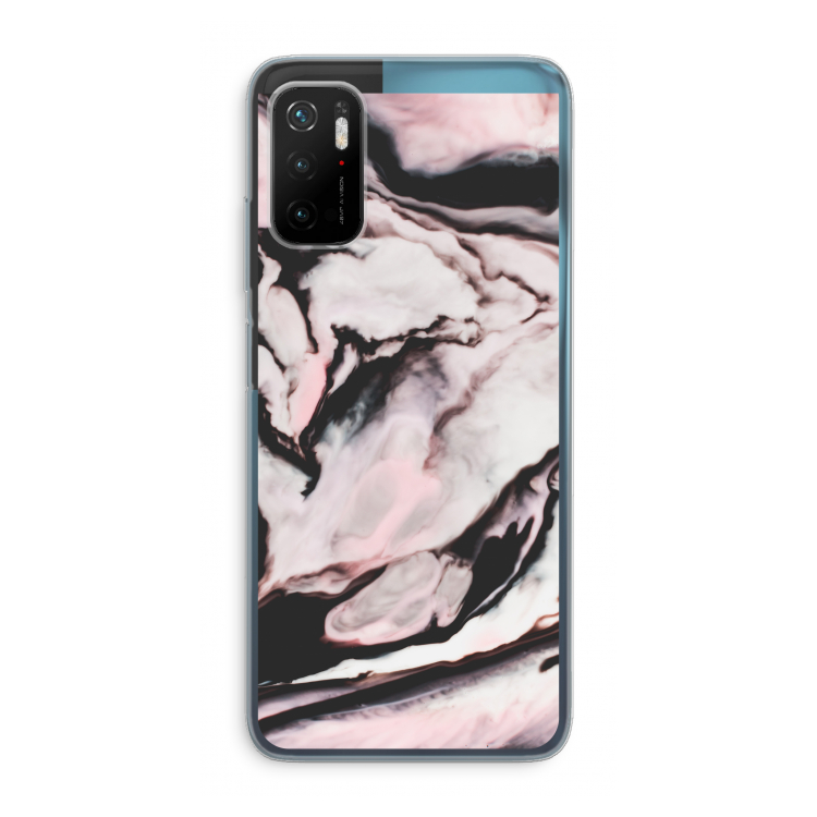 Roze stroom: Xiaomi Poco M3 Pro 5G Transparant Hoesje