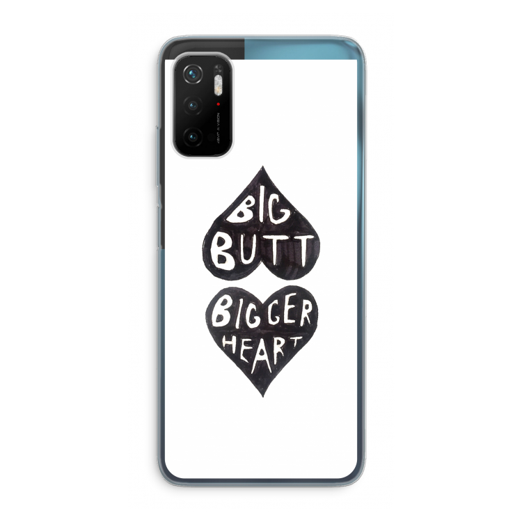 Big butt bigger heart: Xiaomi Poco M3 Pro 5G Transparant Hoesje