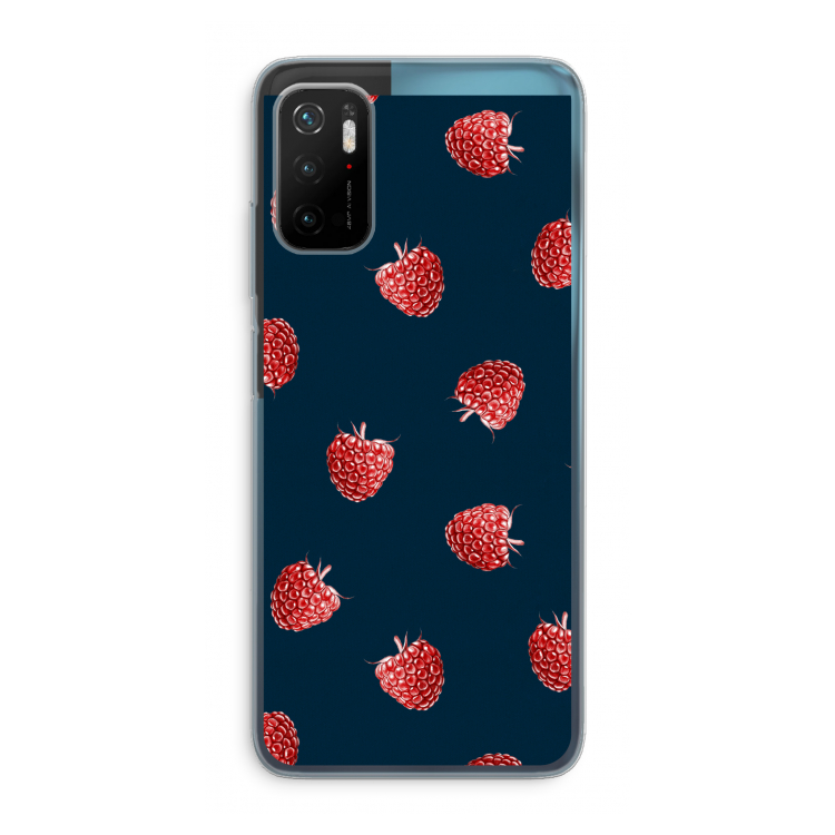 Framboosjes: Xiaomi Poco M3 Pro 5G Transparant Hoesje