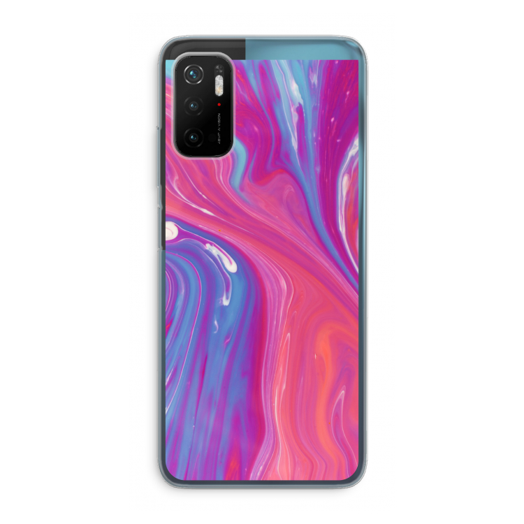 Paarse stroom: Xiaomi Poco M3 Pro 5G Transparant Hoesje