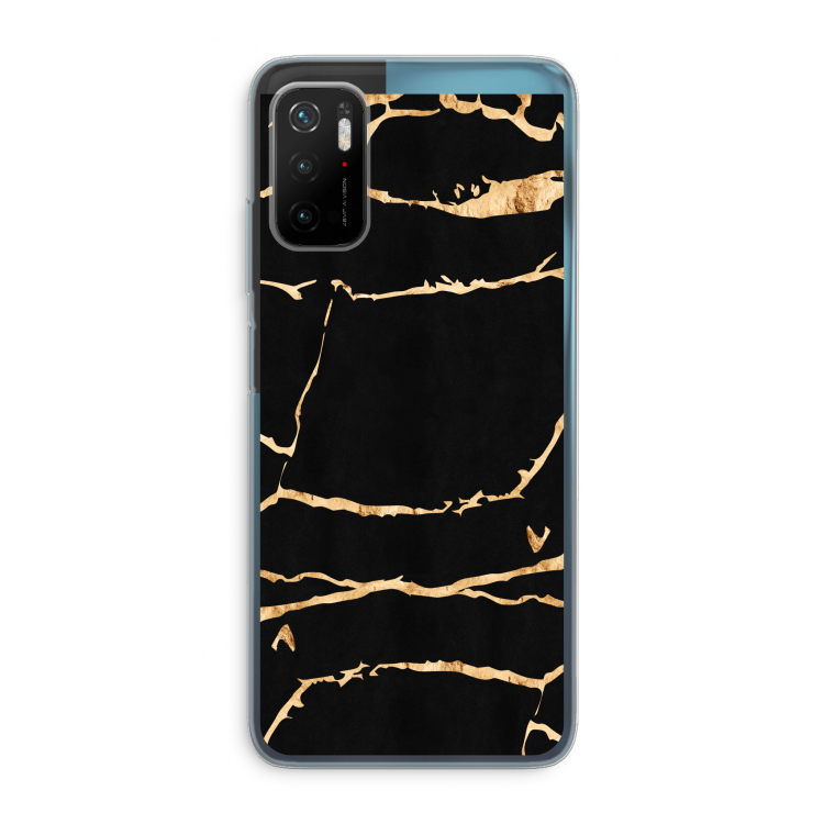 Gouden marmer: Xiaomi Poco M3 Pro 5G Transparant Hoesje