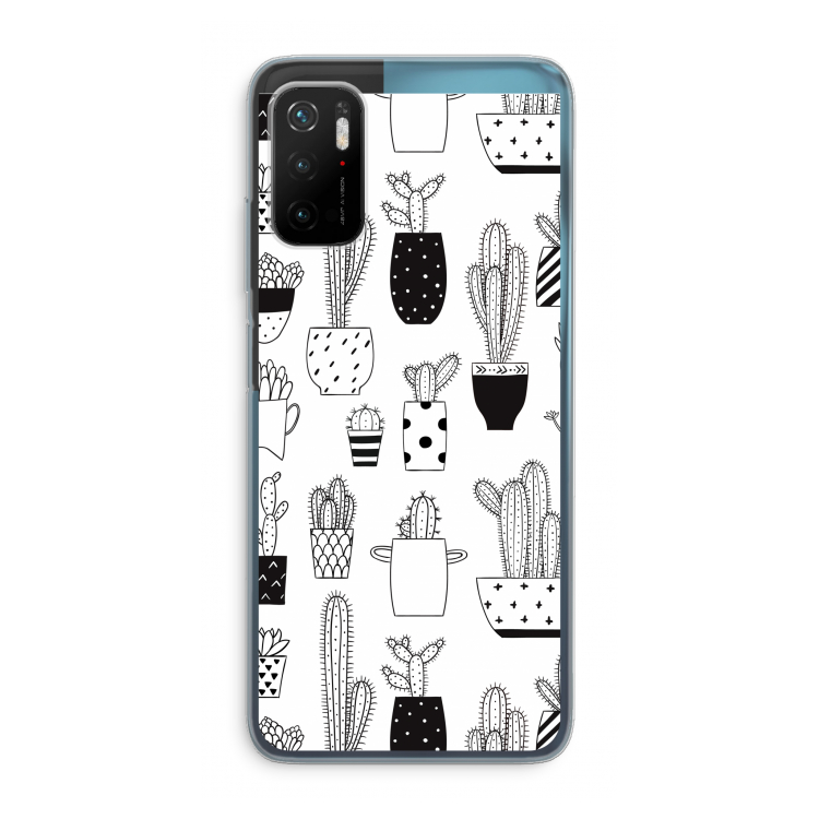 Cactusmotief: Xiaomi Poco M3 Pro 5G Transparant Hoesje