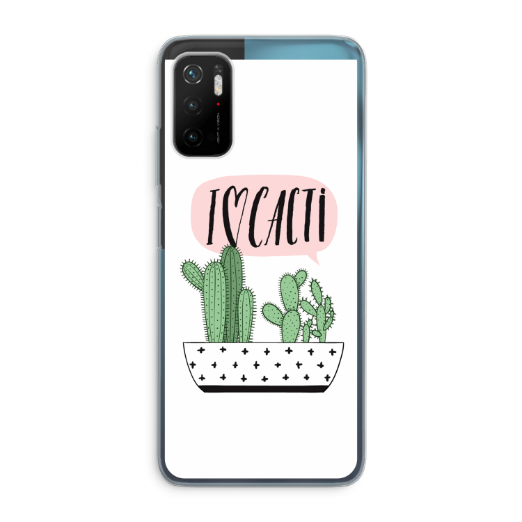 I love cacti: Xiaomi Poco M3 Pro 5G Transparant Hoesje
