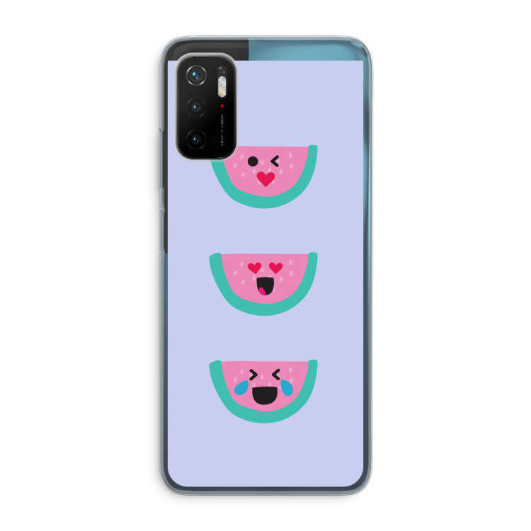 Smiley watermeloen: Xiaomi Poco M3 Pro 5G Transparant Hoesje