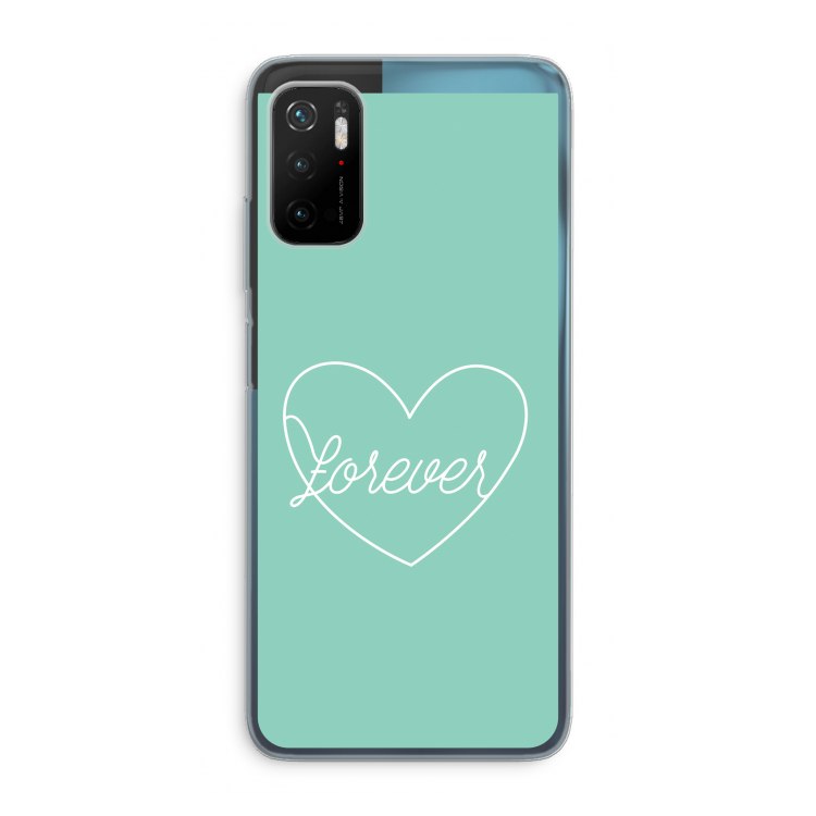 Forever heart pastel: Xiaomi Poco M3 Pro 5G Transparant Hoesje