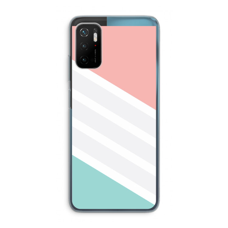 Strepen pastel: Xiaomi Poco M3 Pro 5G Transparant Hoesje
