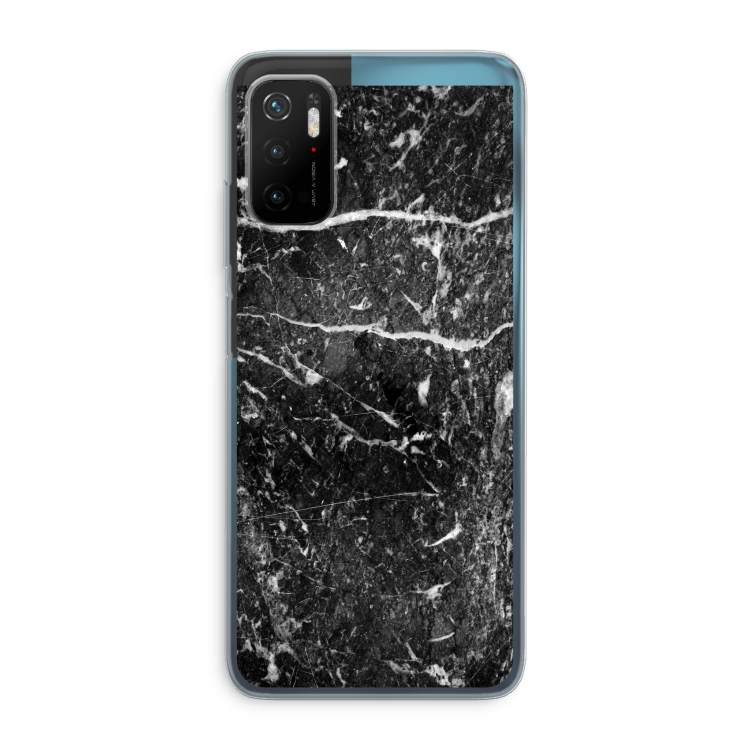 Zwart marmer: Xiaomi Poco M3 Pro 5G Transparant Hoesje