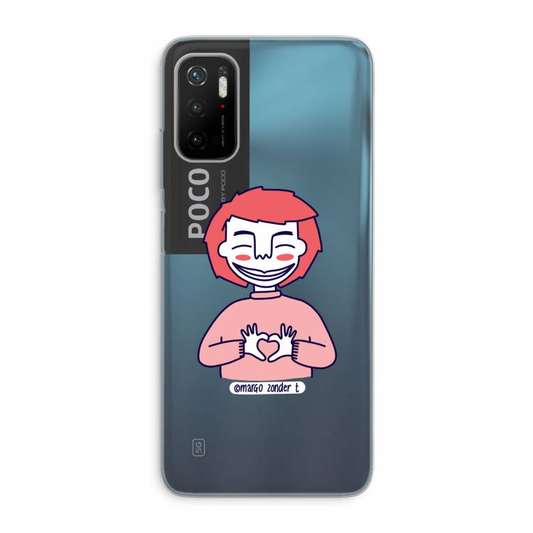 Hartje: Xiaomi Poco M3 Pro 5G Transparant Hoesje