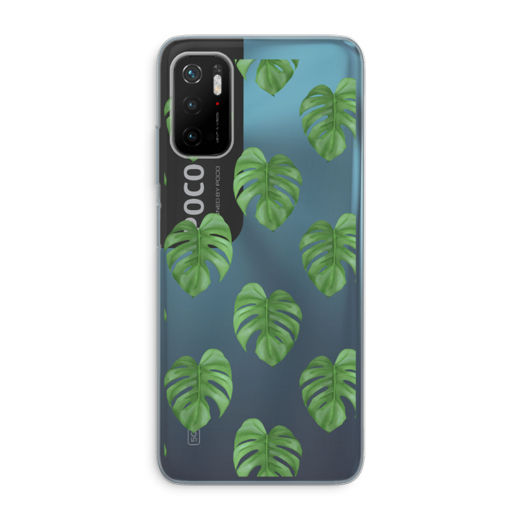Monstera leaves: Xiaomi Poco M3 Pro 5G Transparant Hoesje
