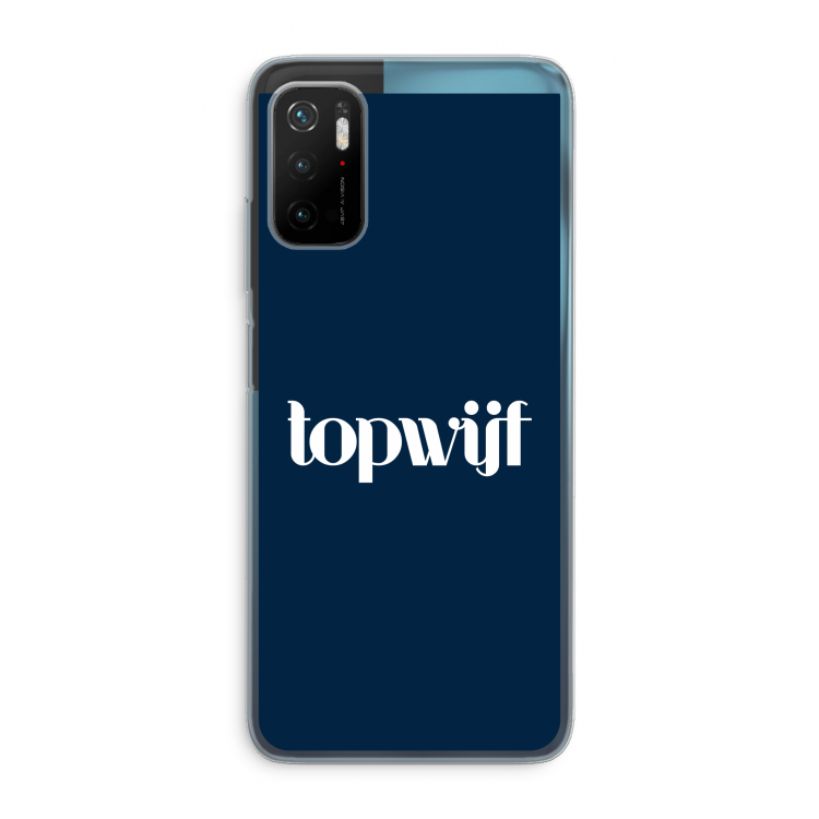 Topwijf Navy: Xiaomi Poco M3 Pro 5G Transparant Hoesje
