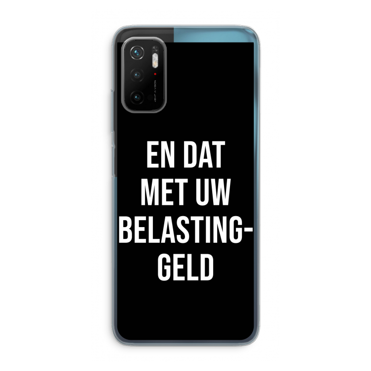 Belastinggeld - Zwart: Xiaomi Poco M3 Pro 5G Transparant Hoesje