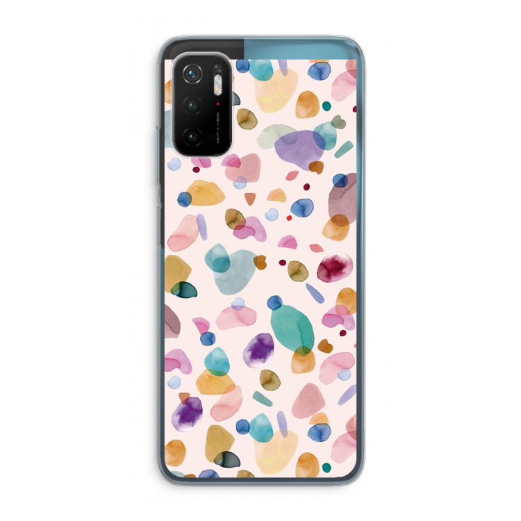 Terrazzo Memphis Pink: Xiaomi Poco M3 Pro 5G Transparant Hoesje