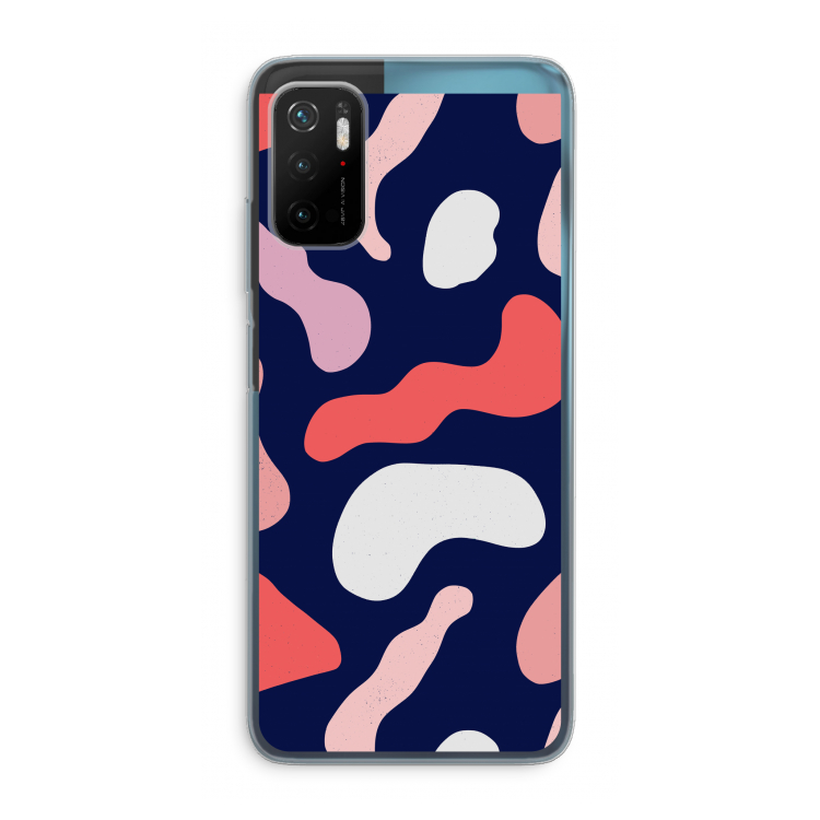 Memphis Shapes Pink: Xiaomi Poco M3 Pro 5G Transparant Hoesje