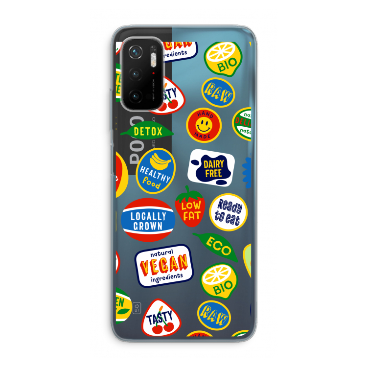 Fruitsticker: Xiaomi Poco M3 Pro 5G Transparant Hoesje