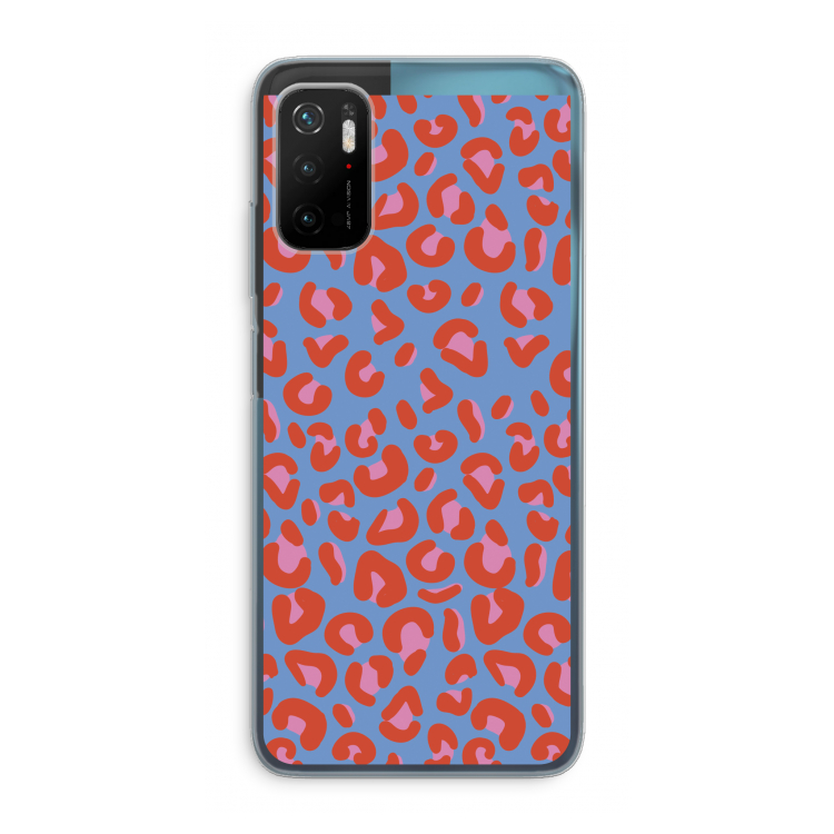Leopard blue: Xiaomi Poco M3 Pro 5G Transparant Hoesje