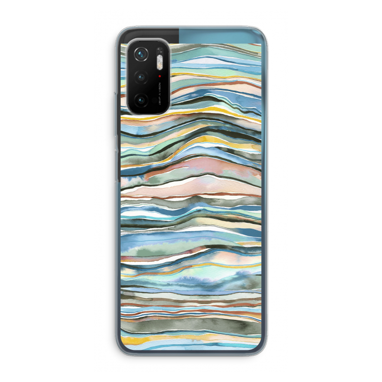 Watercolor Agate: Xiaomi Poco M3 Pro 5G Transparant Hoesje