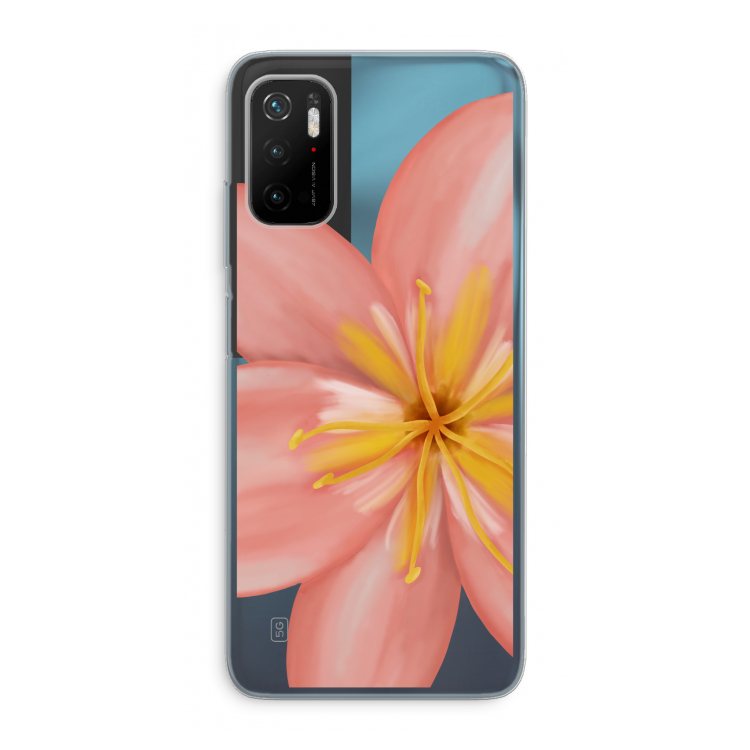 Pink Ellila Flower: Xiaomi Poco M3 Pro 5G Transparant Hoesje