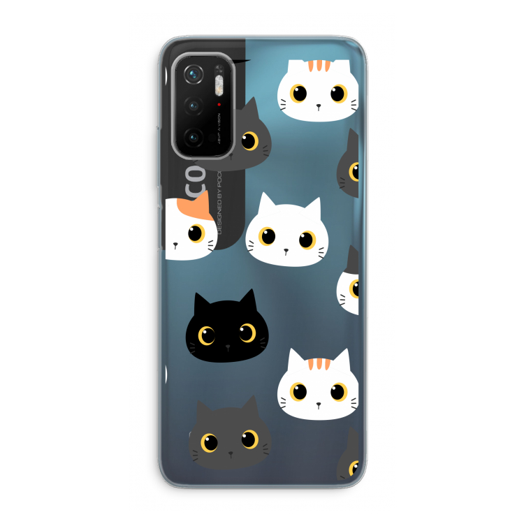Katten: Xiaomi Poco M3 Pro 5G Transparant Hoesje