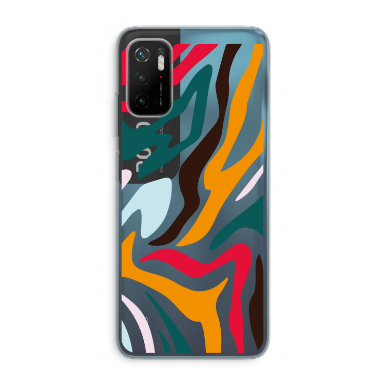 Colored Zebra: Xiaomi Poco M3 Pro 5G Transparant Hoesje
