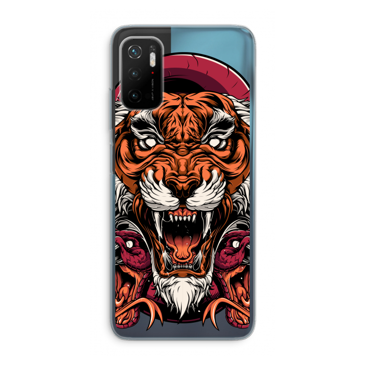 Tiger and Rattlesnakes: Xiaomi Poco M3 Pro 5G Transparant Hoesje