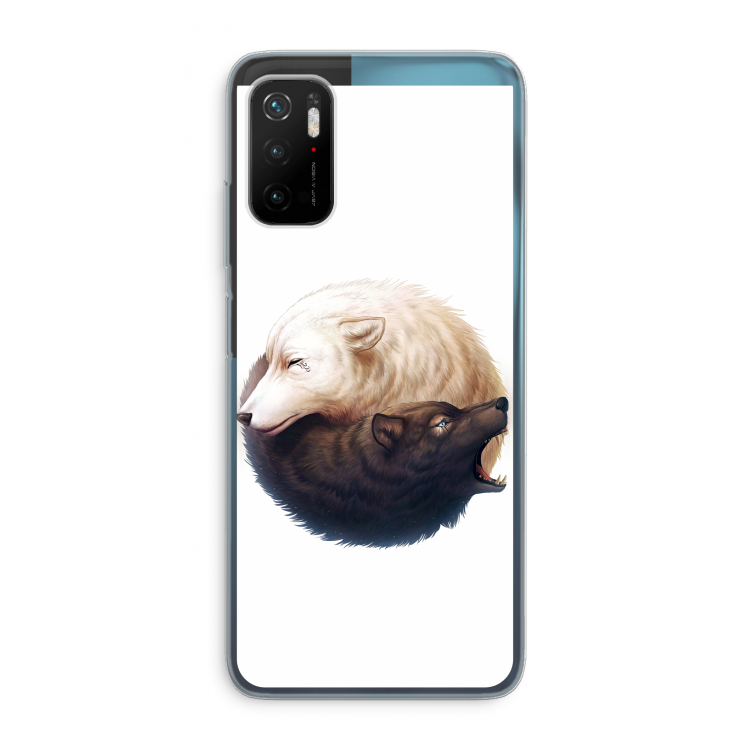 Yin Yang Wolves: Xiaomi Poco M3 Pro 5G Transparant Hoesje