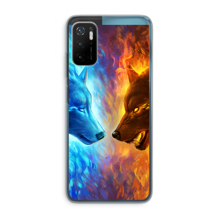 Fire & Ice: Xiaomi Poco M3 Pro 5G Transparant Hoesje