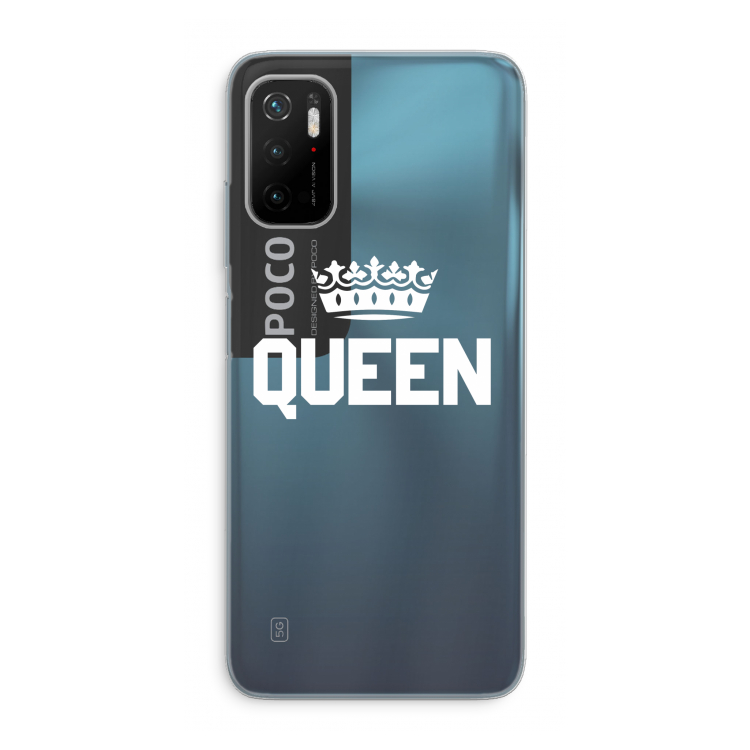Queen zwart: Xiaomi Poco M3 Pro 5G Transparant Hoesje