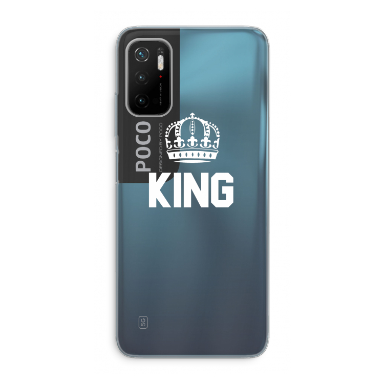 King zwart: Xiaomi Poco M3 Pro 5G Transparant Hoesje