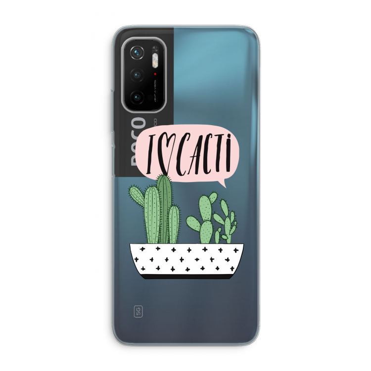 I love cacti: Xiaomi Poco M3 Pro 5G Transparant Hoesje