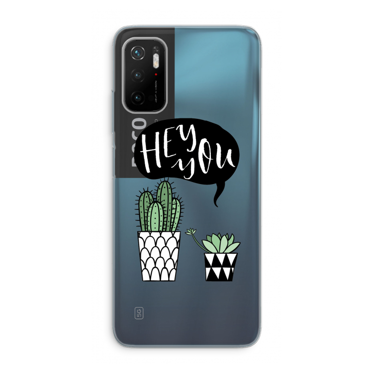 Hey you cactus: Xiaomi Poco M3 Pro 5G Transparant Hoesje