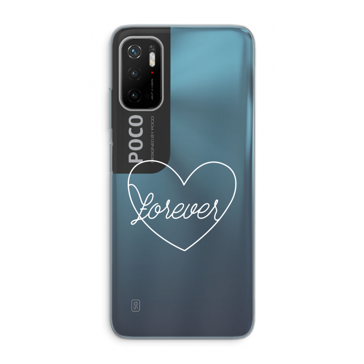 Forever heart pastel: Xiaomi Poco M3 Pro 5G Transparant Hoesje