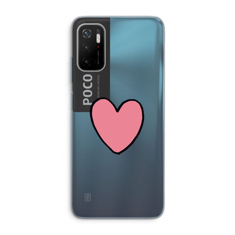 Hartje: Xiaomi Poco M3 Pro 5G Transparant Hoesje
