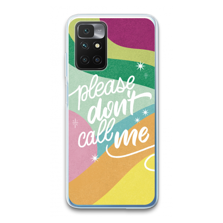 Don't call: Xiaomi Redmi 10 Transparant Hoesje