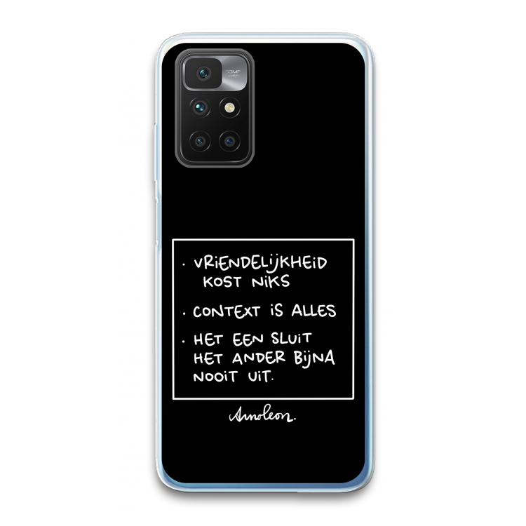 Mijn Motto's: Xiaomi Redmi 10 Transparant Hoesje