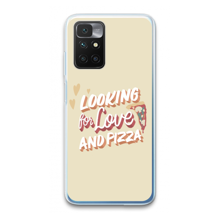 Pizza is the answer: Xiaomi Redmi 10 Transparant Hoesje