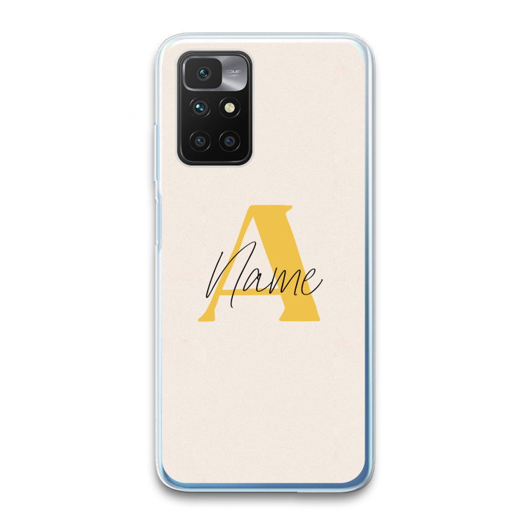 Amber Script: Xiaomi Redmi 10 Transparant Hoesje