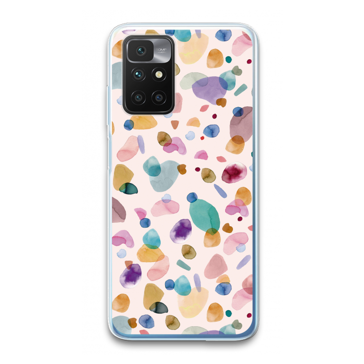 Terrazzo Memphis Pink: Xiaomi Redmi 10 Transparant Hoesje