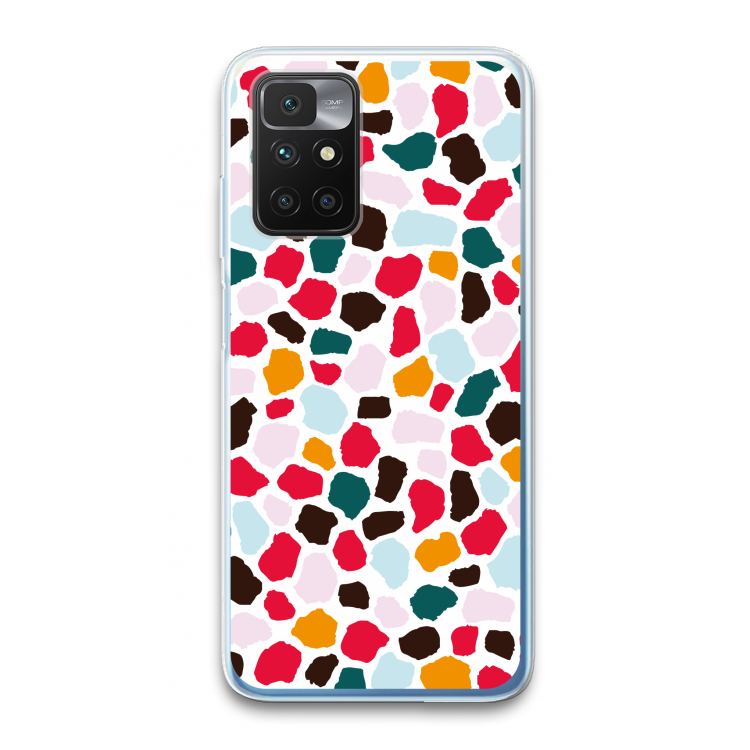 Colored Giraffe: Xiaomi Redmi 10 Transparant Hoesje