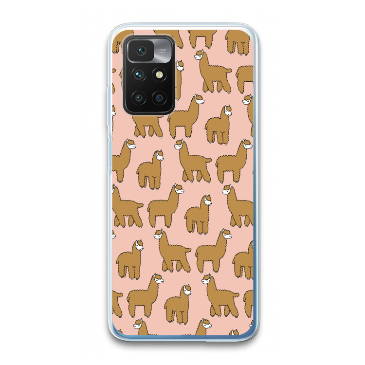 Alpacas: Xiaomi Redmi 10 Transparant Hoesje