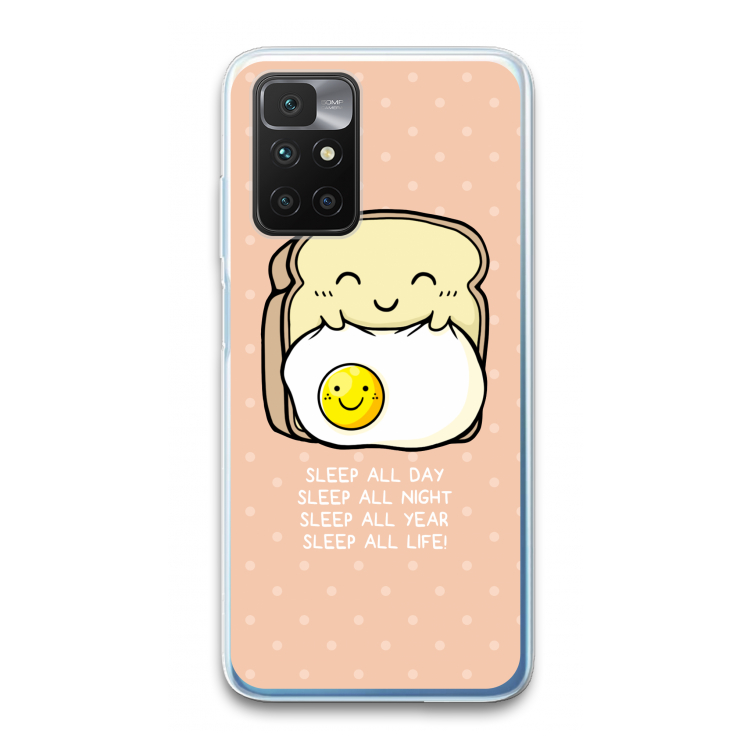 Sleep All Day: Xiaomi Redmi 10 Transparant Hoesje