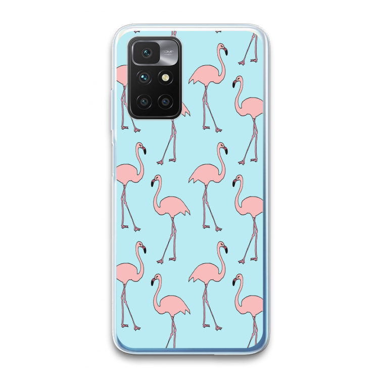 Anything Flamingoes: Xiaomi Redmi 10 Transparant Hoesje